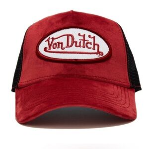 Von Dutch Red and Black Trucker Hat